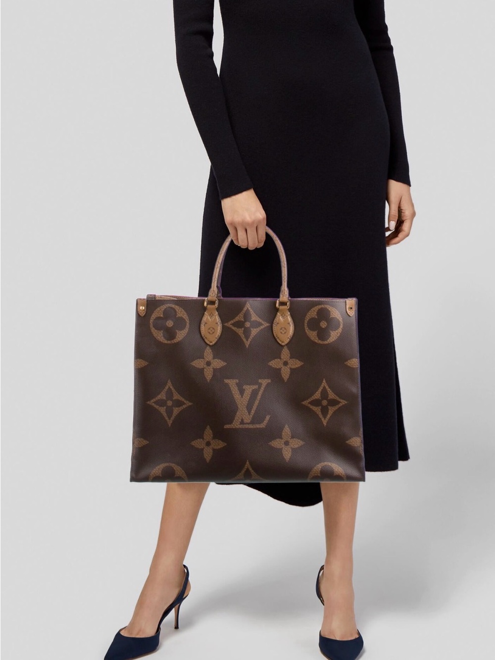 209D- Louis Vuitton OnTheGo GM Giant Monogram Reverse Tote M45320 + Box/Dust Bag